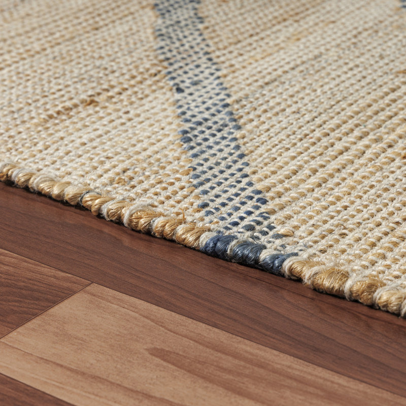 Tapis en jute / laine / coton tissé à la main Laverle, Rectangle 2 pi 0 po x 3 pi 0 po
