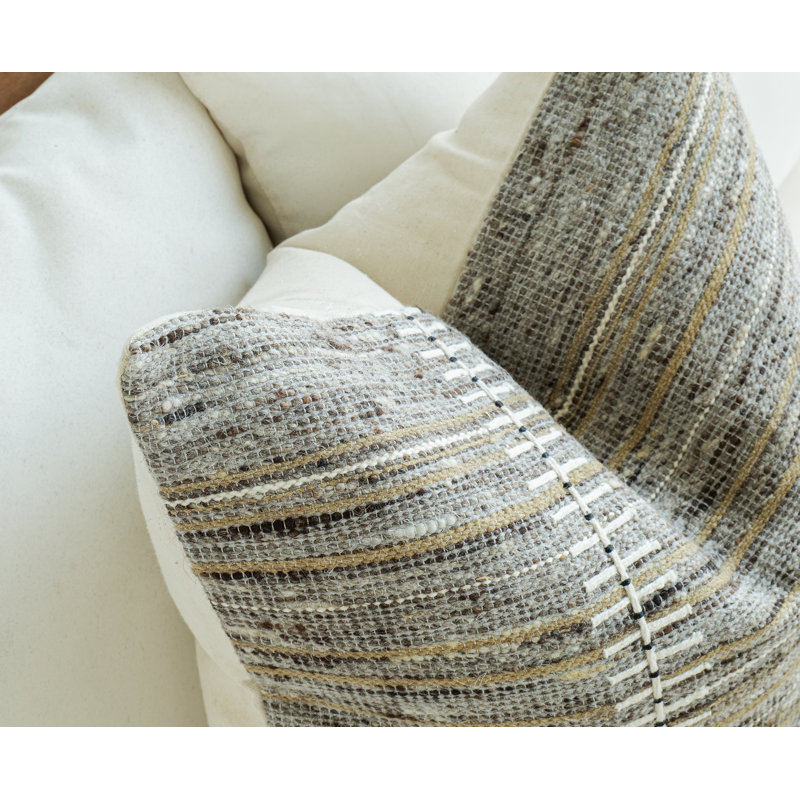 Gray Textured 2 Pillow Set, Square 20"