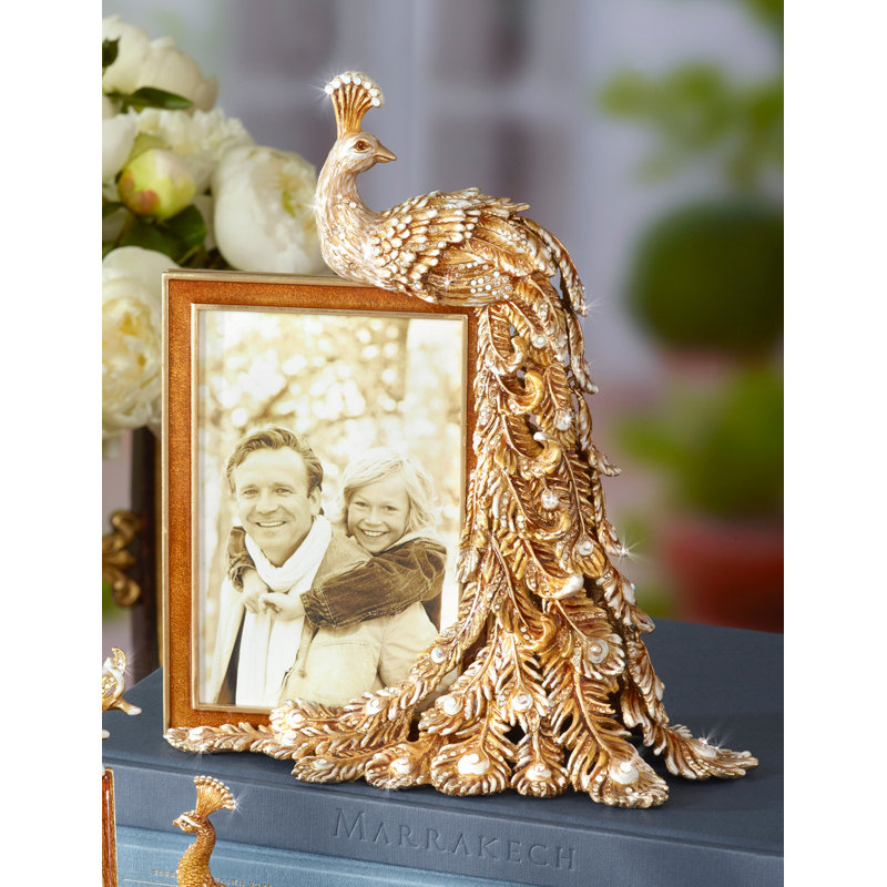 PEACOCK COLLECTION Gold Metal Picture Frame