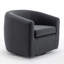 Fauteuil demi-tonneau pivotant en velours Richard-1523255607