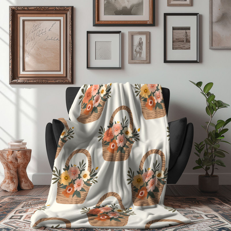 Bouquet Whimsical Cottage - 1 pièce Sherpa Premium, Grand lit