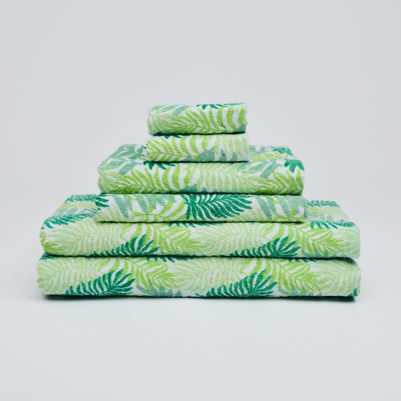 Palm Coast 6-piece 100% Cotton Printed Towel Set