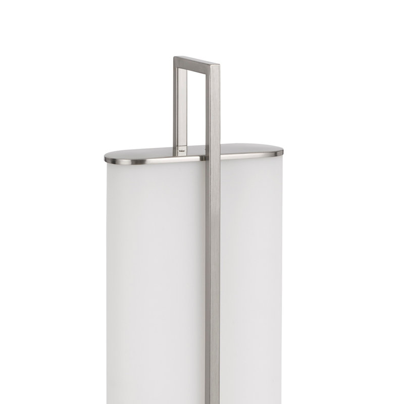 Abat-jour en acrylique Mora, 2 USB, lumières DEL, acier chromé 23 po