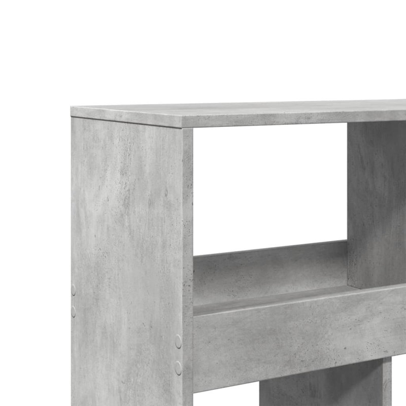 Andrika 100cm W Bookcase, 125.5cm H x 100cm W x 33cm D, Concrete grey