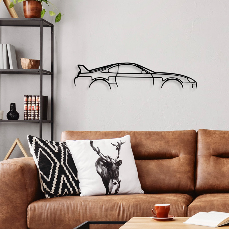 Elegant Black Decorative Metal Wall Accessory, 27.6 x 5.9 inches | 100% Metal, Thickness: 0.06 inches | Easy Wall Mount Design, Perfect for Home Decor & Modern Interiors, Stylish and Durable Accent Piece