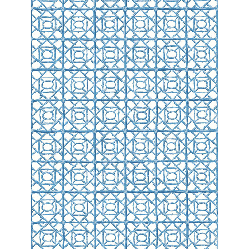 ORMOND FRET WALLCOVERING, Cobalt