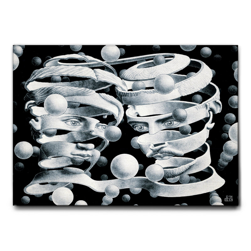 Bond Of Union by M.C. Escher - No Frame Print on Canvas, 100cm H x 140cm W
