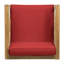 Siège club en bois de style Mid-Century avec rembourrage d'eau, 30,96 po x 27,24 po, 42,03 lb