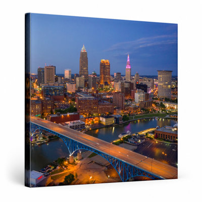 Cozart Skyline from the Flats - art mural carré sur toile