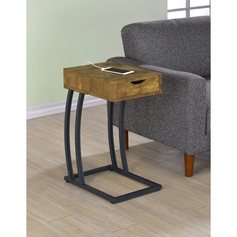 Studer Accent Table with Power Outlet, Antique Nutmeg