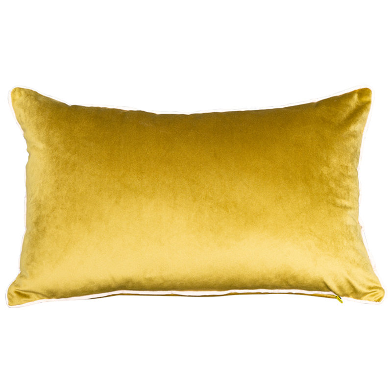 Rana Rectangular Velvet Pillow Cover & Insert, Ocher Mix