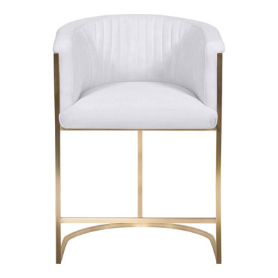 Skye Channel 25" Back Metal Frame Counter Stool