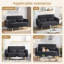  Modern Fabric Sofa Couch 2 Seater Sofa  Upholstered Loveseat-961439807