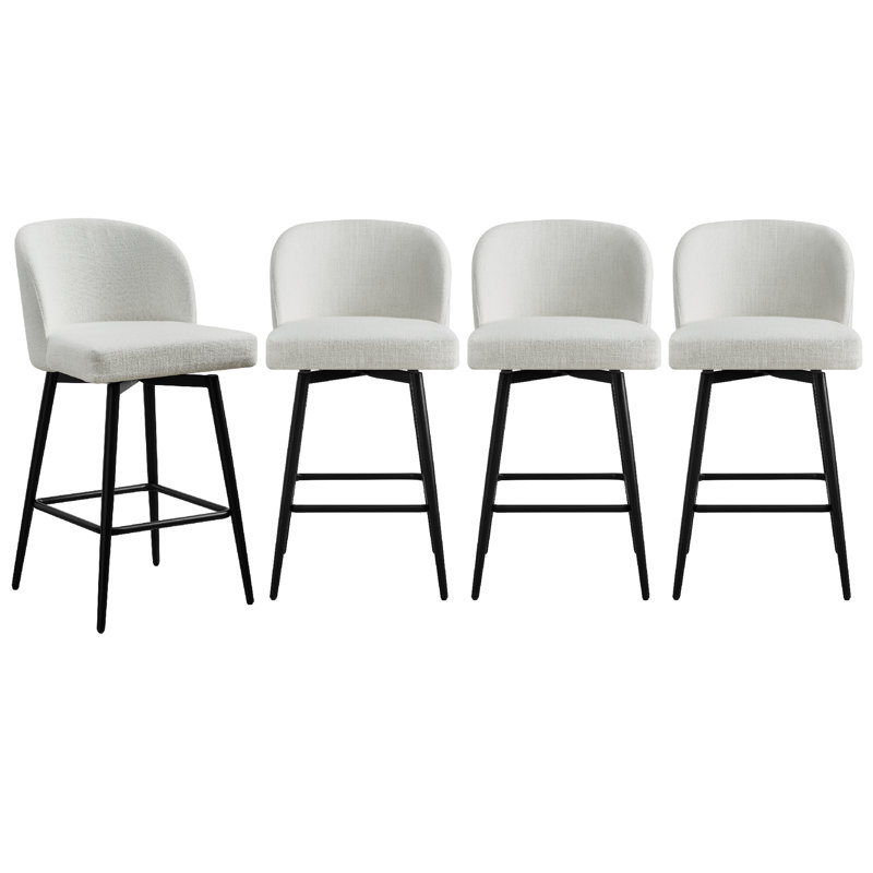 Brendaly Swivel Counter & Bar Stool, Pure White