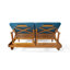 Double chaise de patio - Méridienne à siège réglable et réglable pour la cour, profitez du plein air