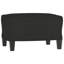  Canapé avec repose-pieds noir 23,6 po-1906612905