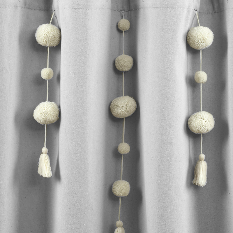 Rideau de douche simple en lin, Gris clair