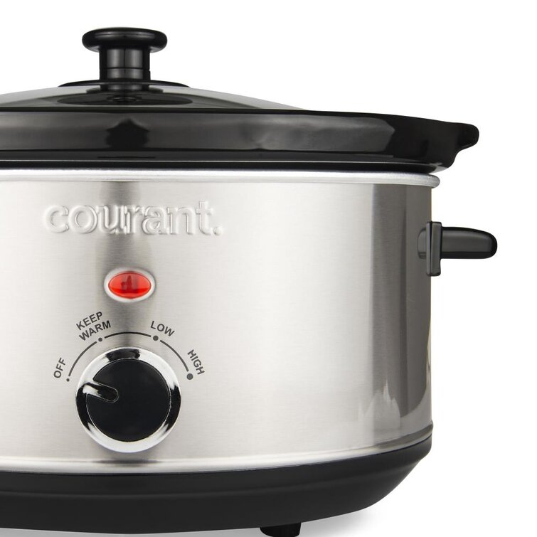 Courant 1.5 Quart Slow Cooker, Stainless Steel