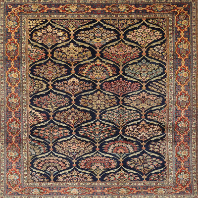 Tapis traditionnel brun / bleu