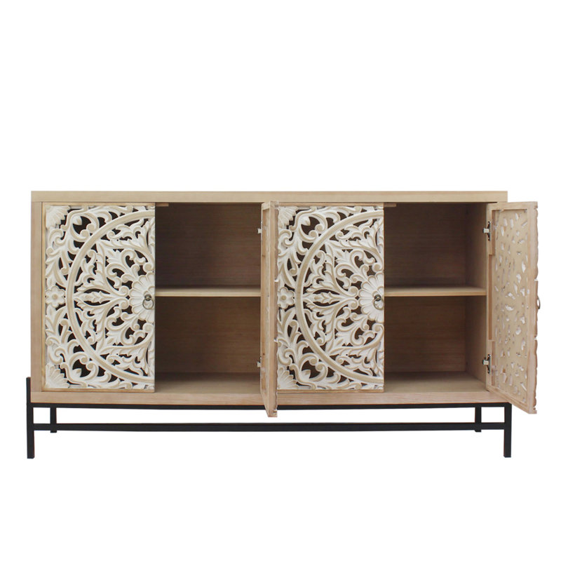 4 Door Wood Cabinet