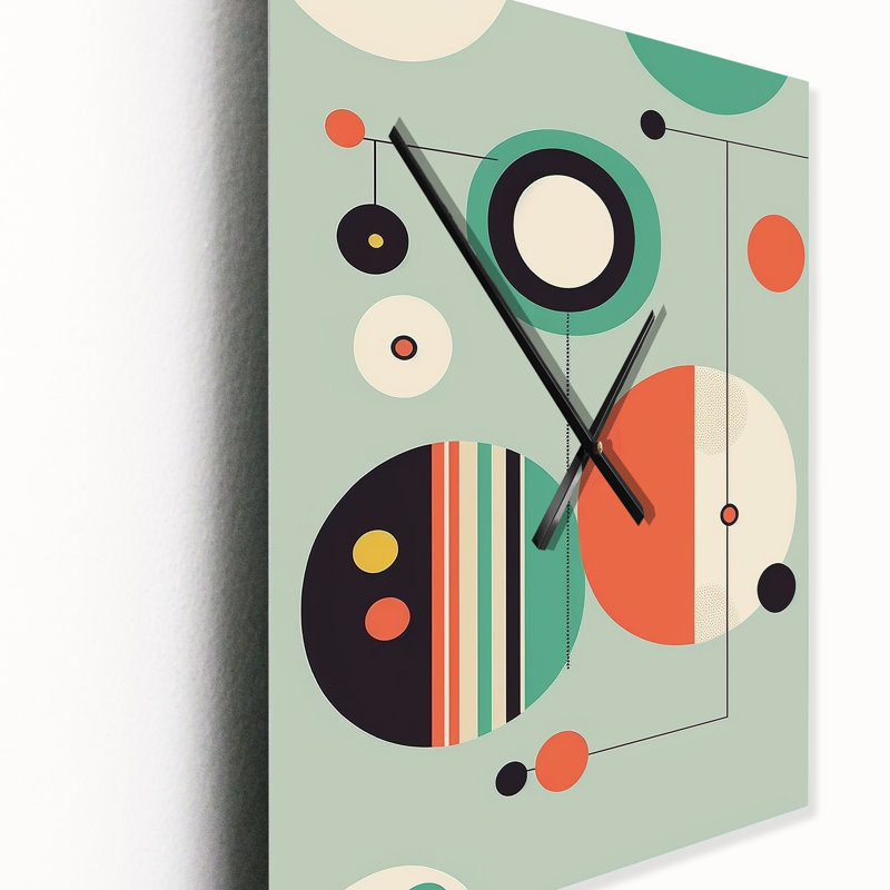 Mid-century Retro Dimensions II Wall Clock, Extra Small