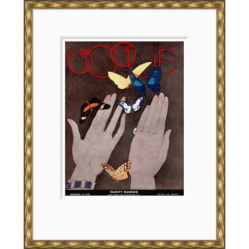 Vogue Cover, Vanity Number, Georges Lepape, November 15, 1931 Print by Georges Lepape, Gold