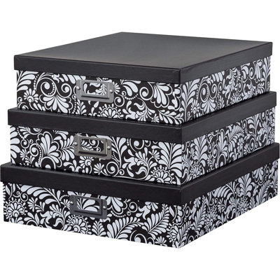 Ensemble de 3 boîtes de rangement décoratives Modern