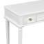 Bureau de maquillage rétro avec grand miroir, coiffeuse à 3 tiroirs pour le rangement des bijoux, console élégante pour la chambre à coucher, le salon, le couloir et le vestibule, blanc