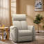 Fauteuil inclinable pivotant en similicuir Nolene-616752527