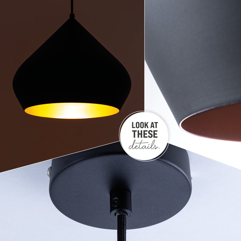 Pierce 1 - Light Single Pendant, Black/Copper