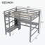 Lit en bois avec tablettes multifonctionnelles et bureau sous le lit-1672104043