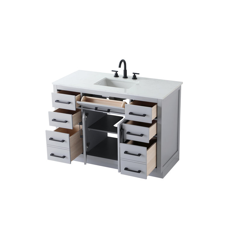 Ahner 48 inch Single Bathroom Vanity, Gray