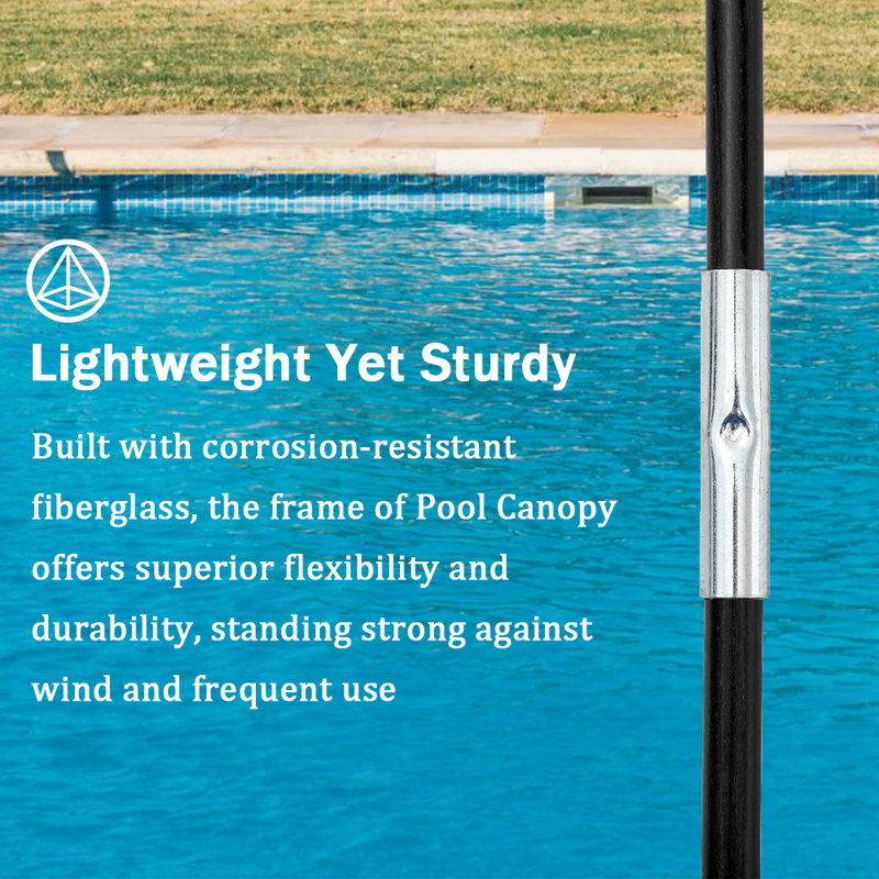VAJIAZA Sunshade Pool Canopy, Upf50+, Waterproof & Wind-resistant ...