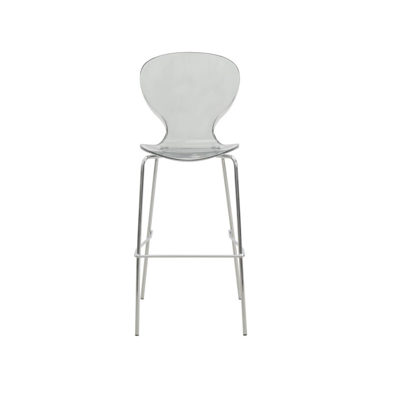 Tabouret de bar en acrylique Edenfield, Fumée