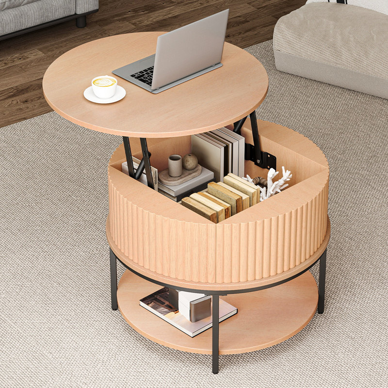 Lift Top Four Leg Coffee Table with Storage