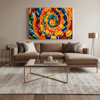 Desserts Jelly beans Black Canvas Wall Art