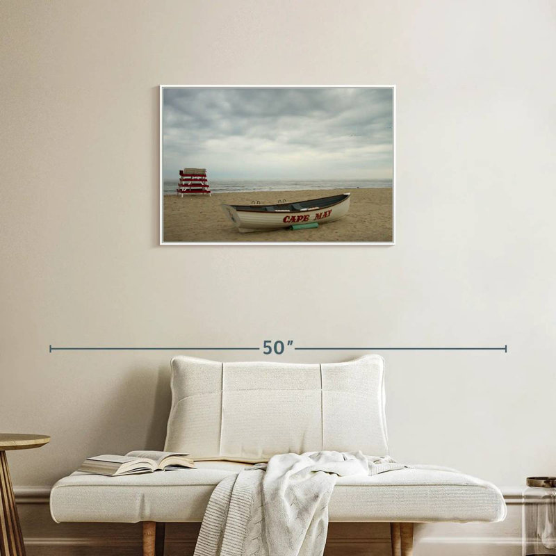 Bateau Cape May, Cadre flottant blanc, 31 po x 21 po
