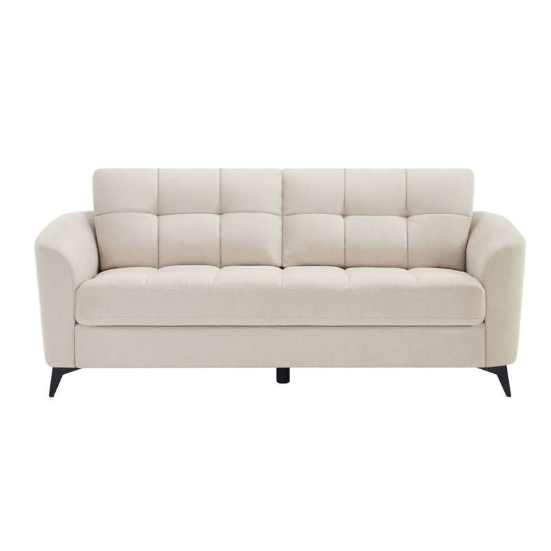 Rozalin Linen Sofa, Beige, 3
