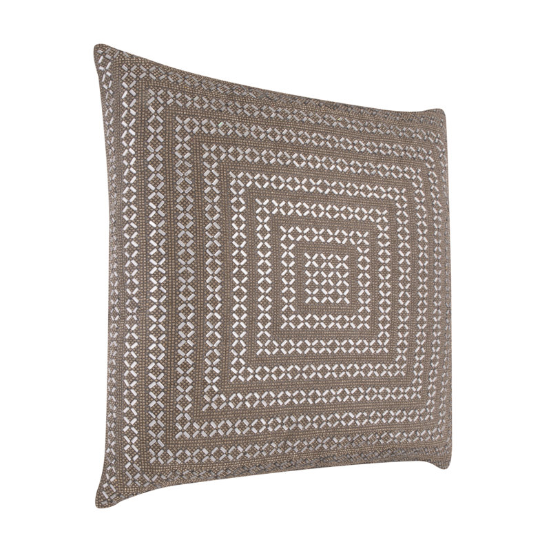 Sparkles Home Madison Avenue Throw Pillow | Rhinestone Crisscross X-Pattern & Velvet Backing, 20" x 20", Charcoal