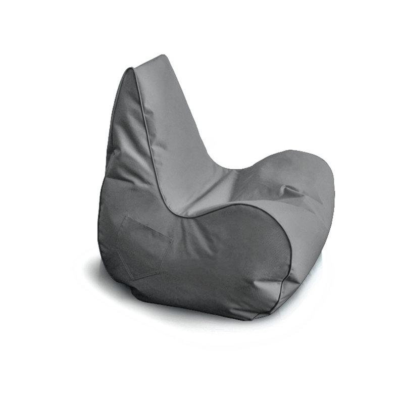 Polyester Outdoor Friendly Refillable Classic Bean Bag, Grey