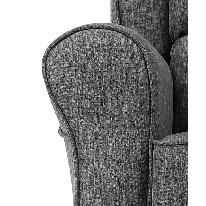 Chaise berçante Fabien en tissu gris