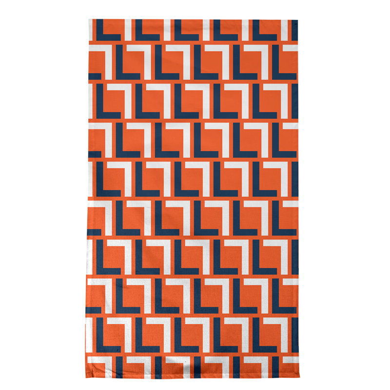Denver Tea Towel Kitchen Towel, Cotton Blend, Orange/Blue/White