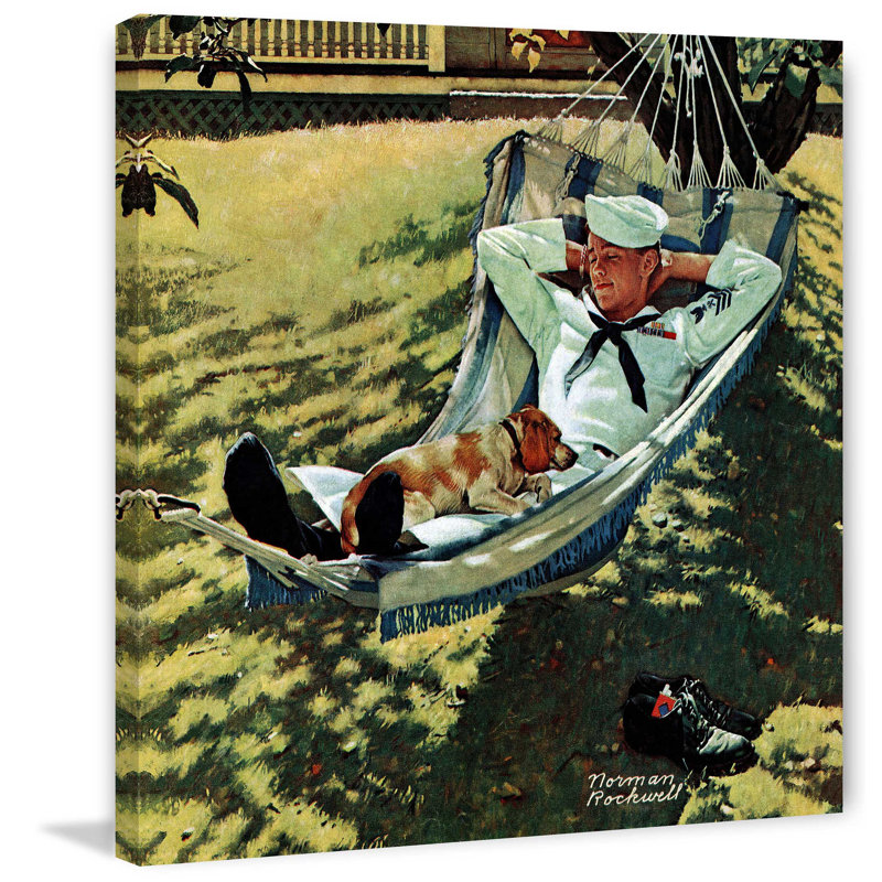 On Leave by Norman Rockwell - Wrapped Canvas Print, 46 cm H x 46 cm W