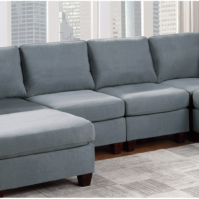 Chaise sans accoudoirs en tissu 1pc, Gris