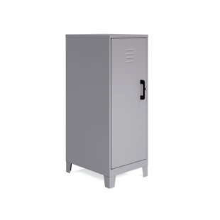 Space Solutions Storage Locker Cabinet, Welded Metal, Fully Assembled, Vented Door, 3 inch Riser Legs