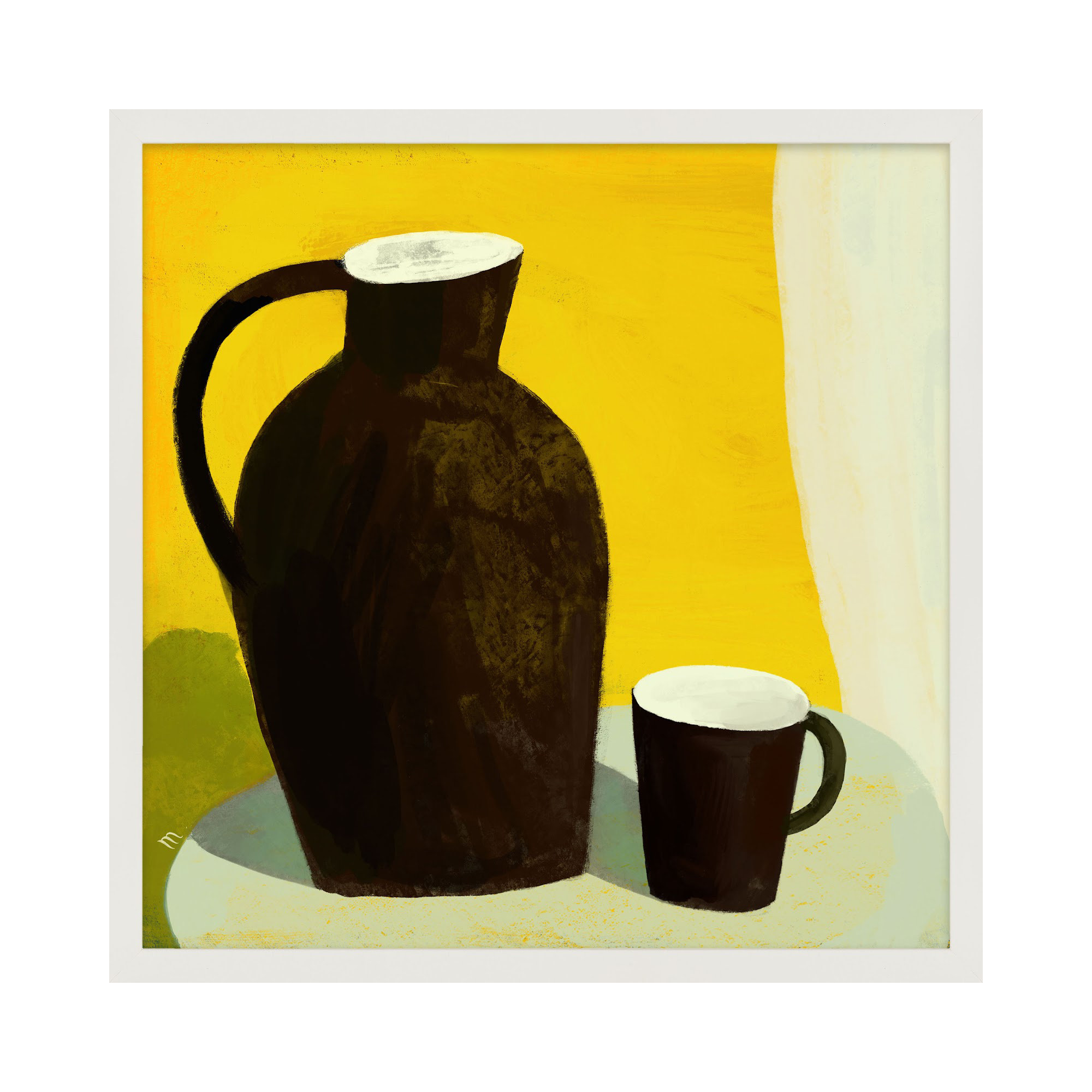 The Yellow Room by StudioM, White, 24" H x 24" W x 1.25" D