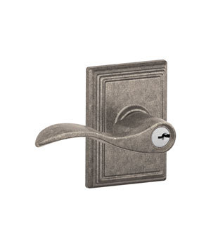 Accent Lever with Addison Trim Keyed Entry Lock