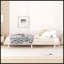 Structure de lit flottante de conception moderne, base de lit en bois-296375829-296375835
