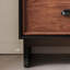 Armoire d'appoint en bois manufacturé noir massif