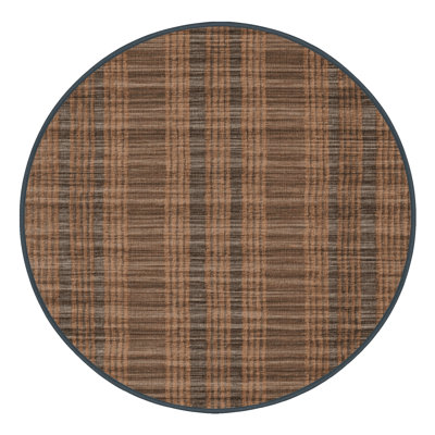 Tapis botanique brun lavable à la machine